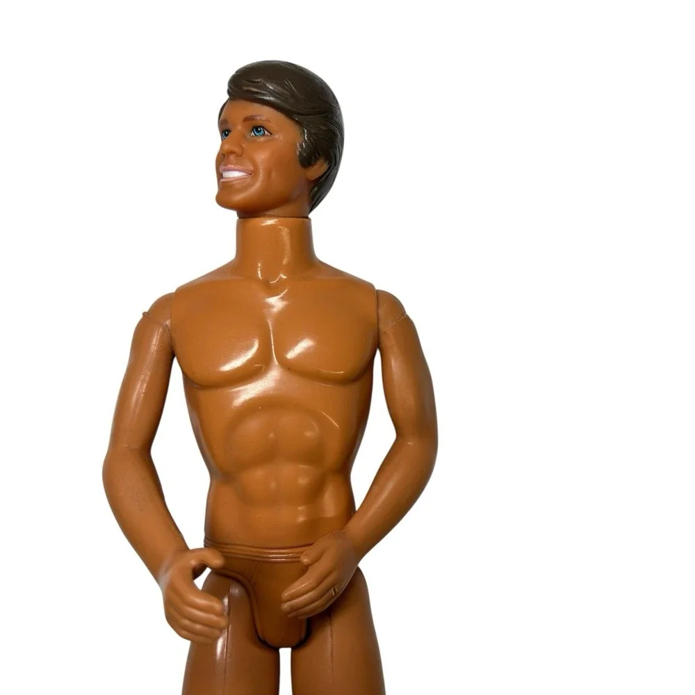 Vintage 80s-90s Barbie Ken Doll Brown Hair Blue Eyes Made In‎ China Mattel Nude